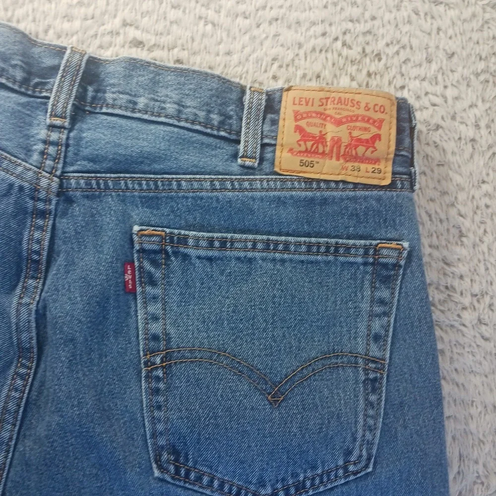 Levis 505 Regular Fit 00505-4891 Mens 38x29 Big & Tall‎ Straight Leg Blue Jeans